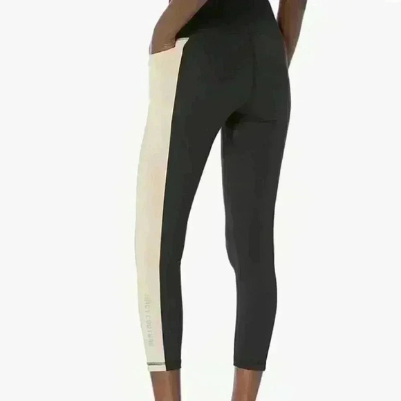 JUICY COUTURE | 7/8 Length Black/Tan/White Soft Athletic Leggings - Picture 2 of 8